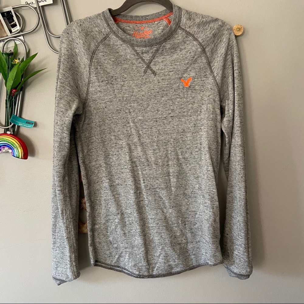 American Eagle Thermal Waffle Long Sleeve T-shirt